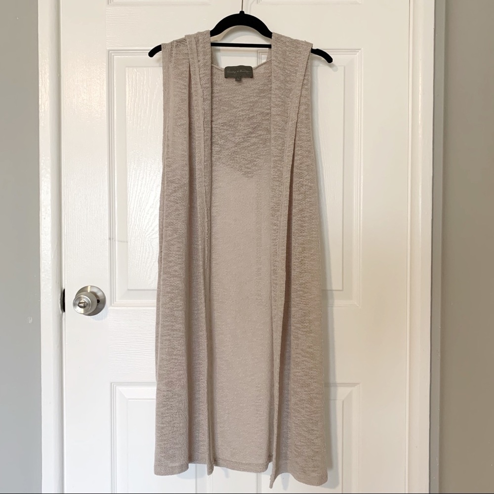 Sunday in Brooklyn - Sleeveless Hooded Cardigan